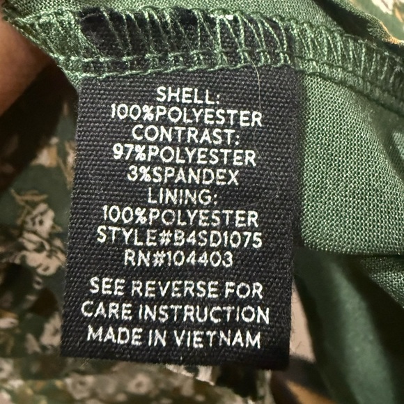 Blu Pepper Olive Floral Tie-Front Mini Dress - Picture 7 of 7